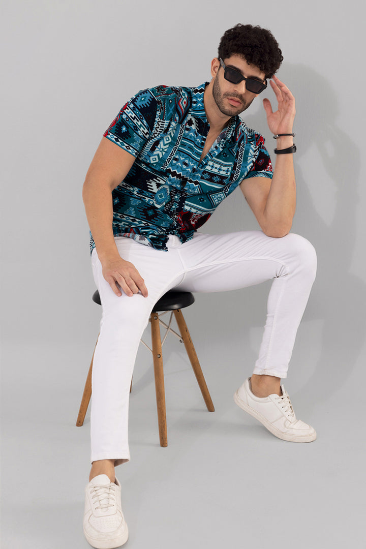 Aztec Blue Shirt