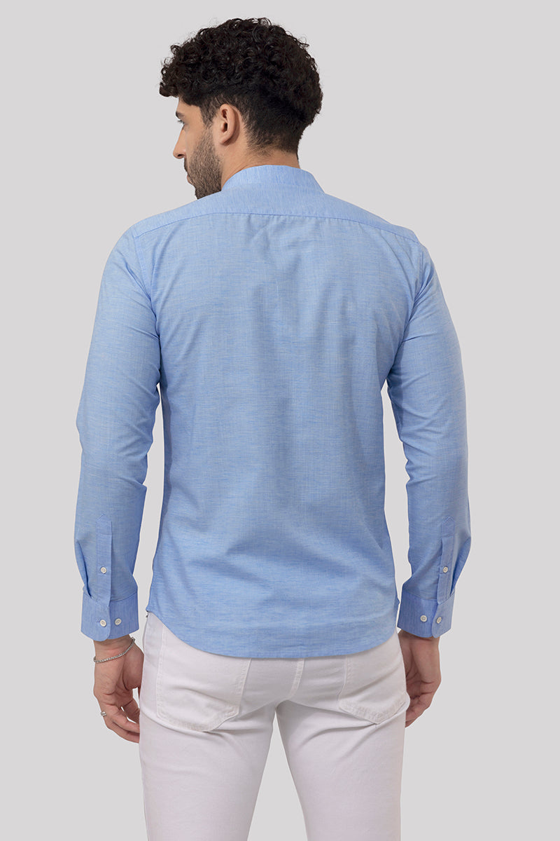 Sprauncy Blue Linen Shirt