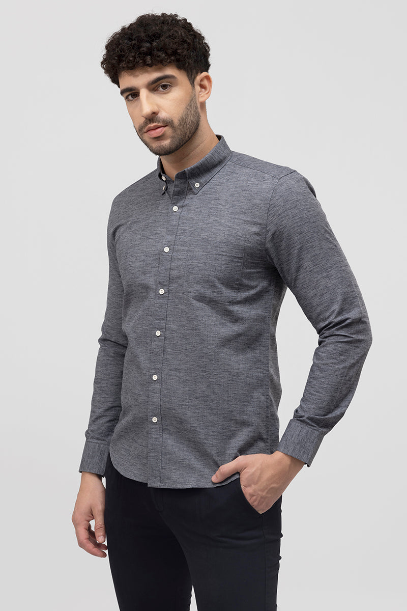 Sprauncy Charcoal Grey Linen Shirt