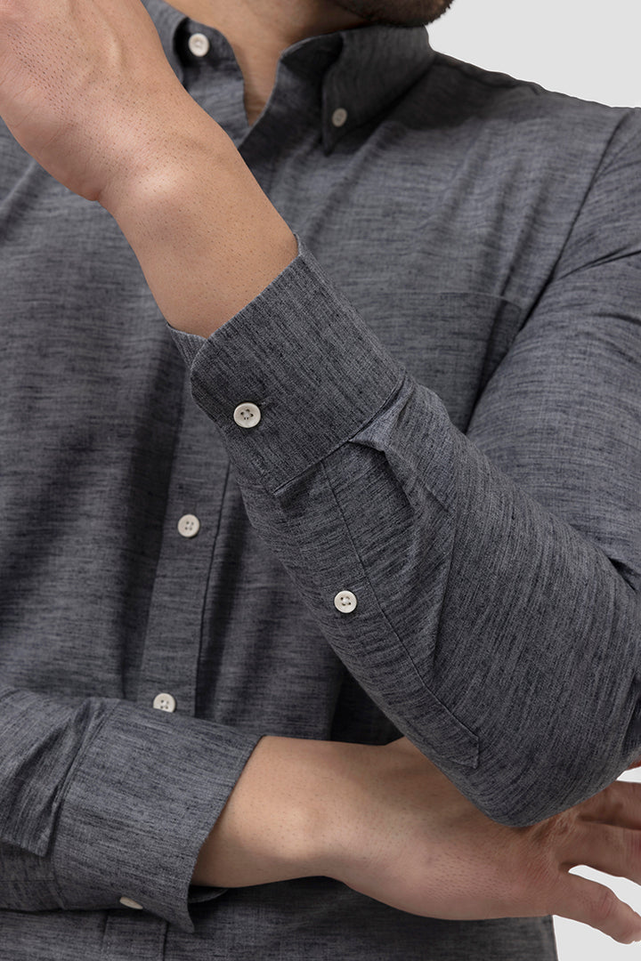 Sprauncy Charcoal Grey Linen Shirt