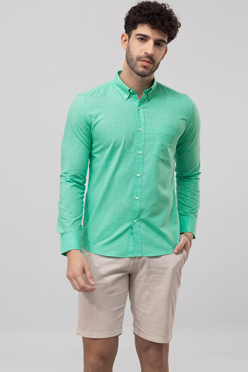 Sprauncy Mint Green Linen Shirt