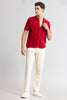 Serene Knit Elegance Red Shirt