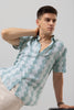 Flowing Zig Zag Blue Shirt