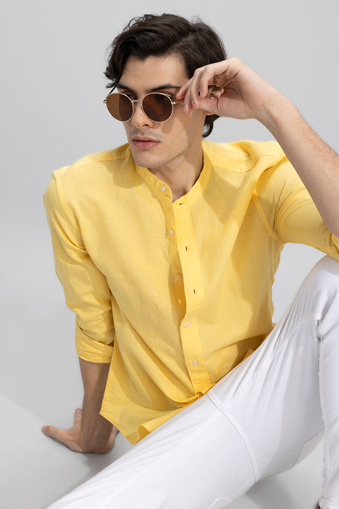 Mould Linen Yellow Shirt