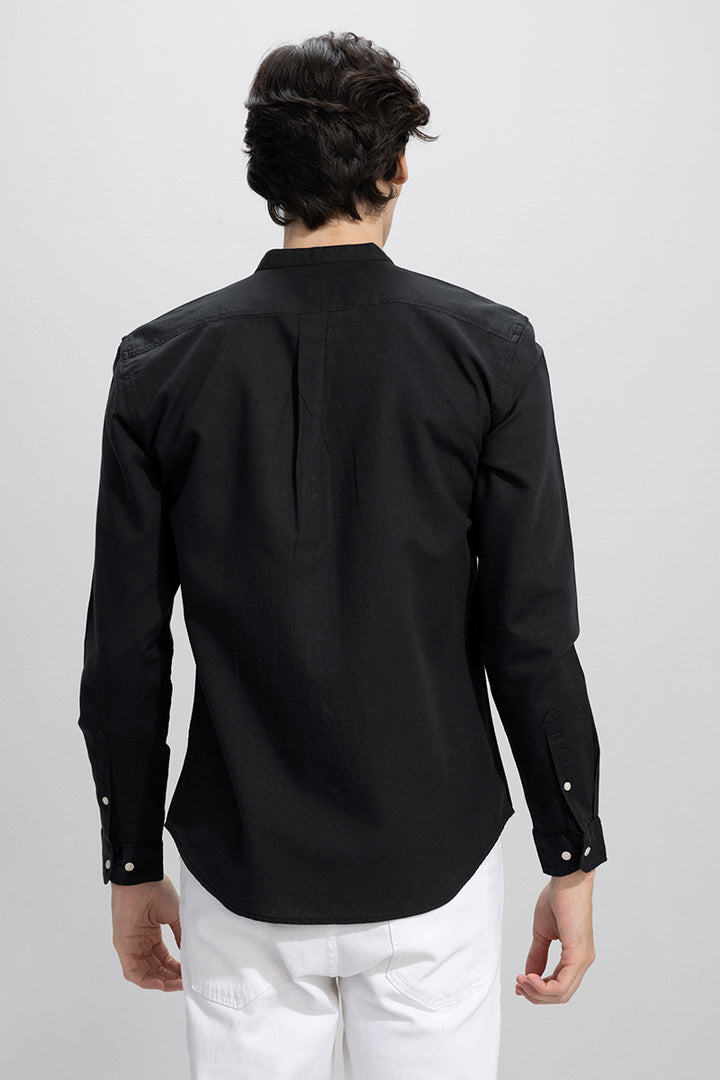 Fang Linen Black Shirt