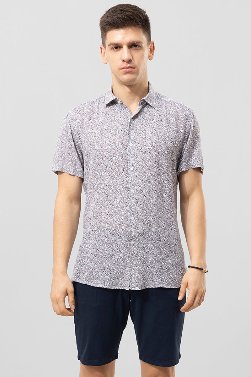 Buy Men's Fuse Paisley Brown Shirt Online | SNITCH