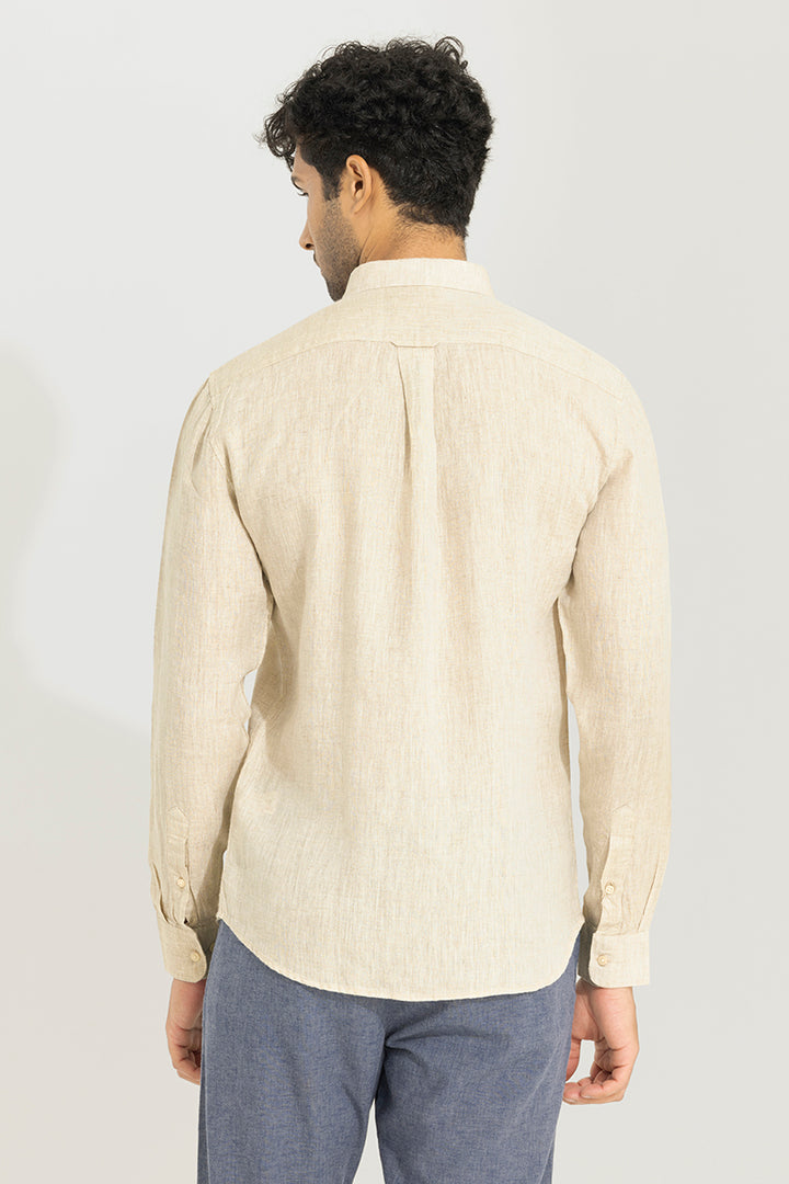 Buoyant Beige Linen Shirt