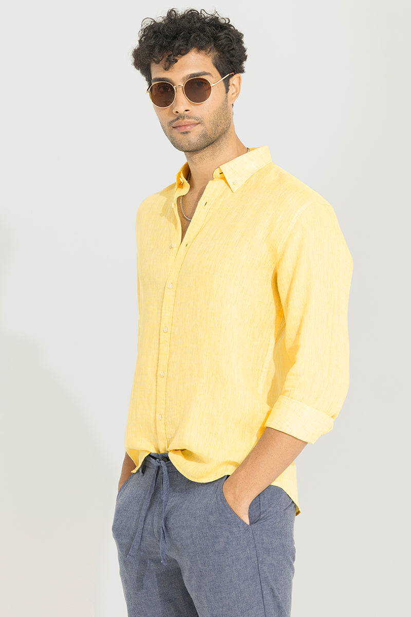 Buoyant Yellow Linen Shirt