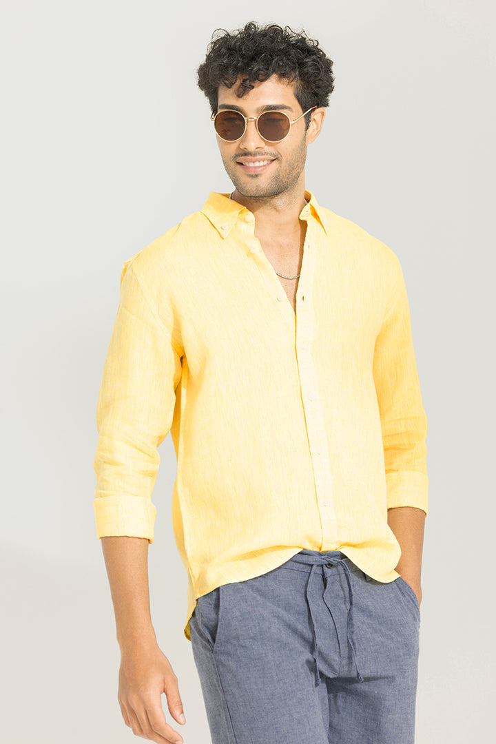 Buoyant Yellow Linen Shirt