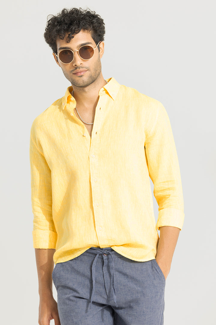 Buoyant Yellow Linen Shirt