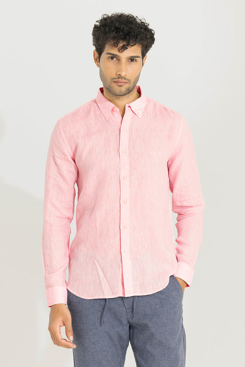 Buoyant Pink Linen Shirt