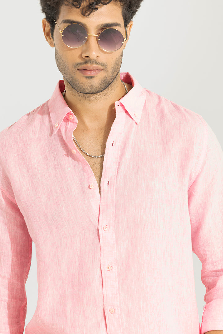 Buoyant Pink Linen Shirt