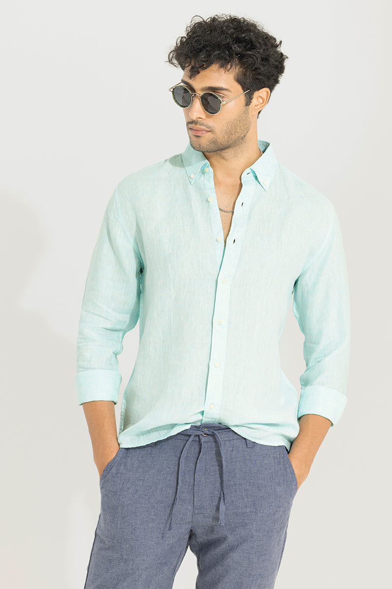 Buoyant Green Linen Shirt