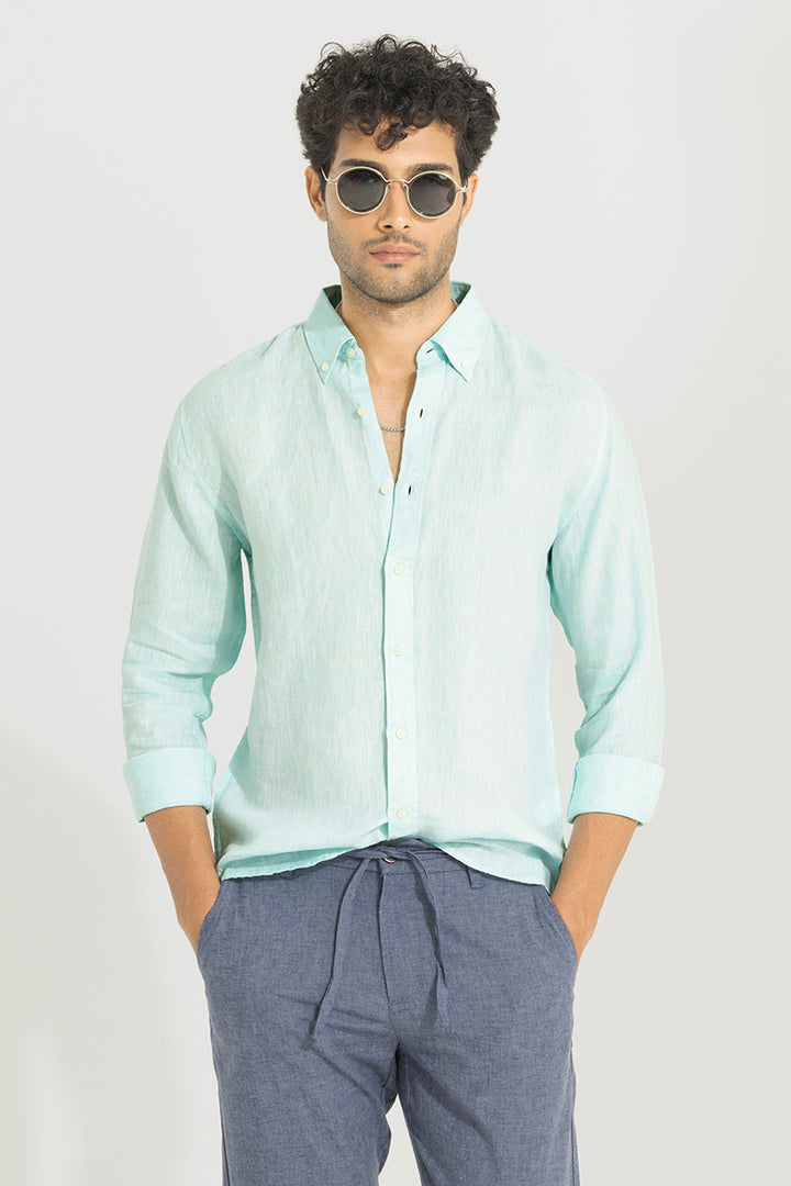 Buoyant Green Linen Shirt