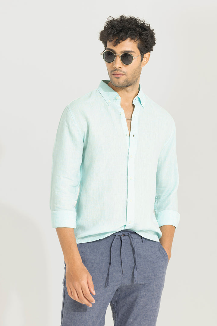 Buoyant Green Linen Shirt