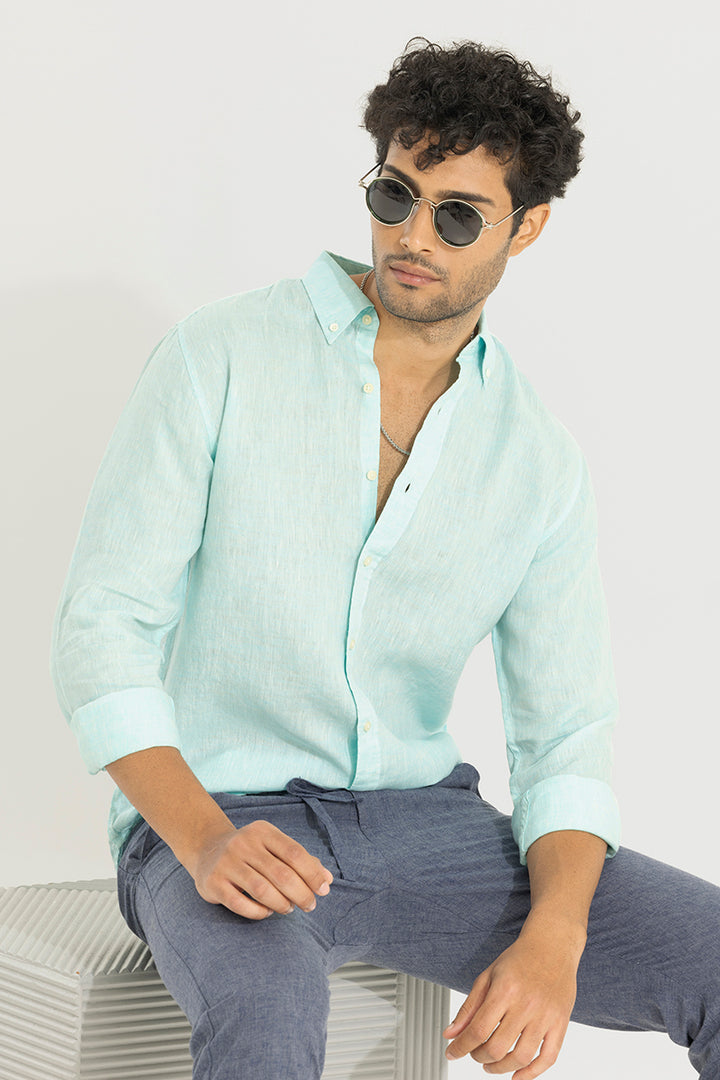 Buoyant Green Linen Shirt