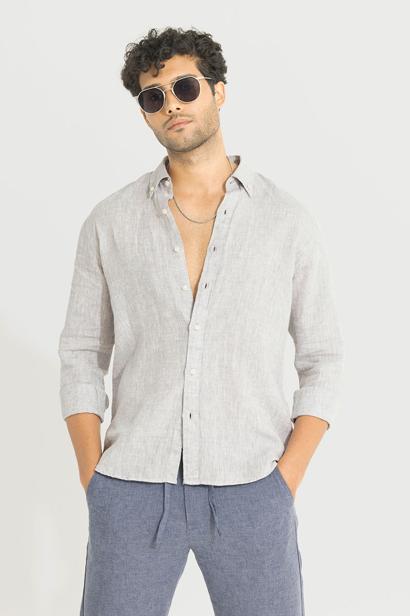 Buoyant Grey Linen Shirt