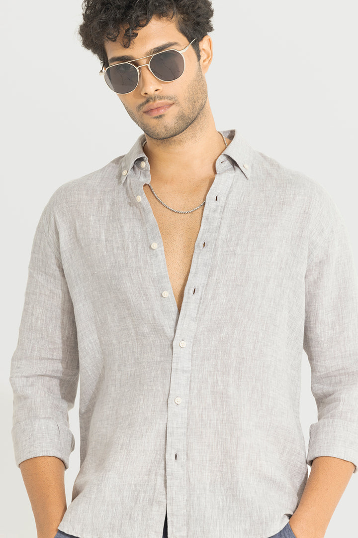 Buoyant Grey Linen Shirt