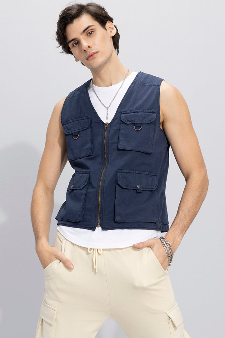 Hawker Navy Multipocket Gilet