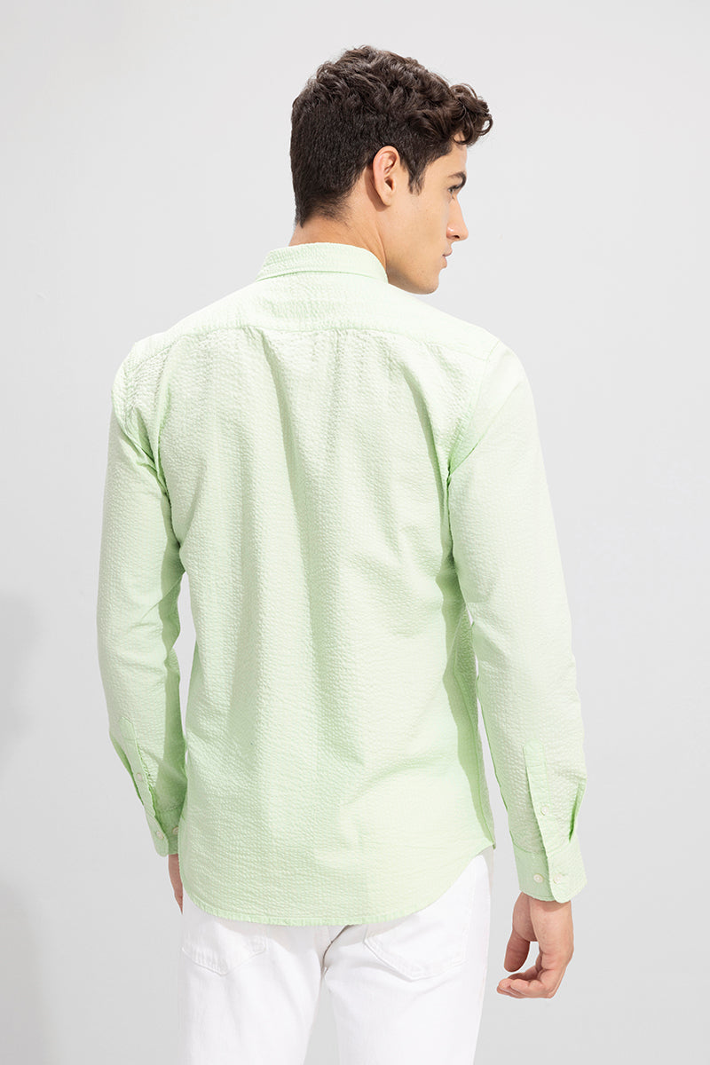 Bubble Seer Sucker Mint Green Shirt