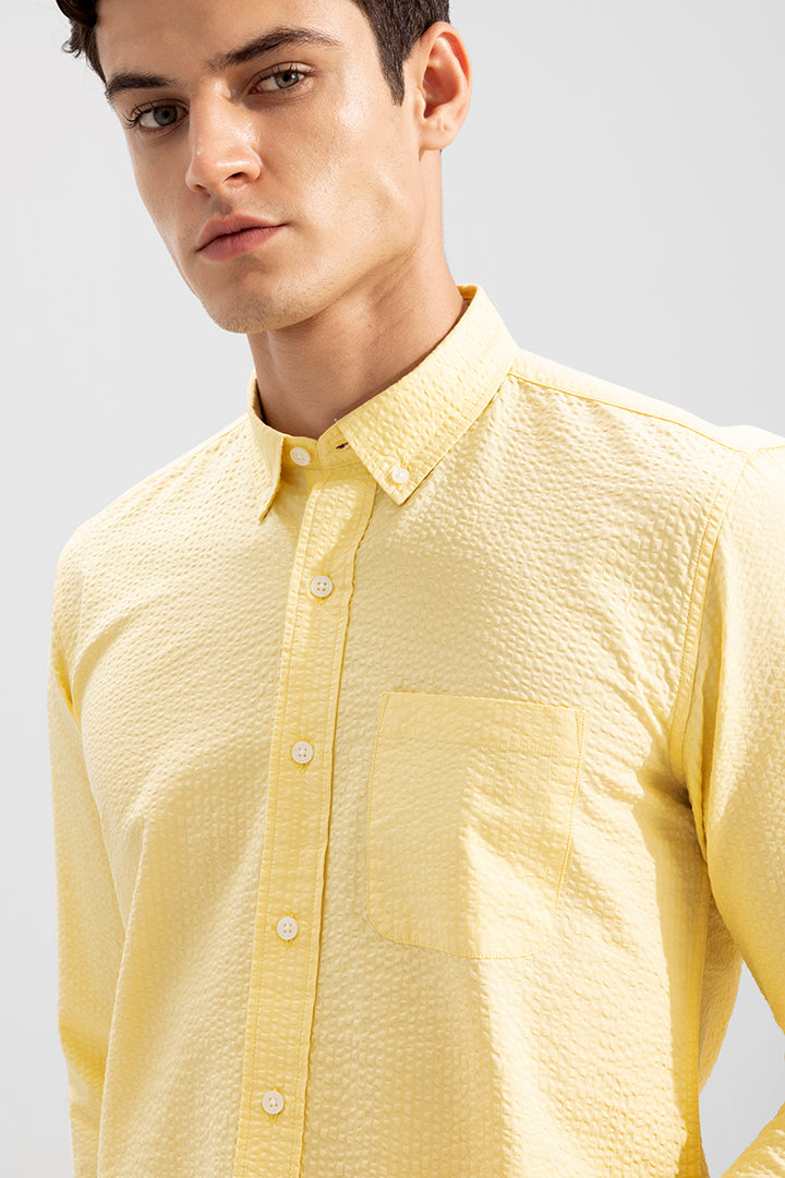 Bubble Seer Sucker Yellow Shirt