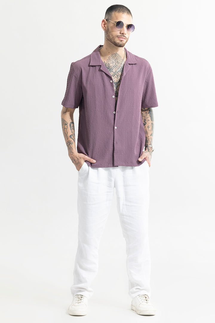 Absolute Seer Sucker Purple Shirt