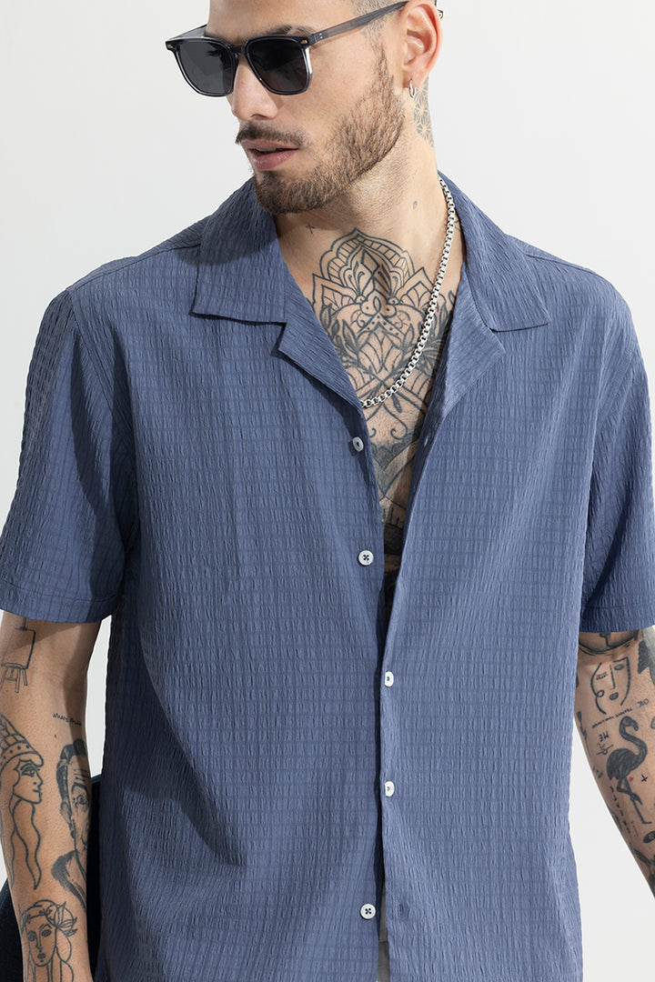 Absolute Seer Sucker Liberty Blue Shirt