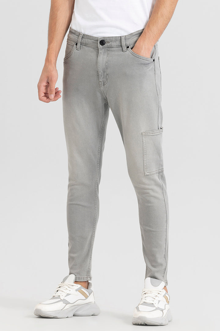 Avik Stone Grey Skinny Jeans