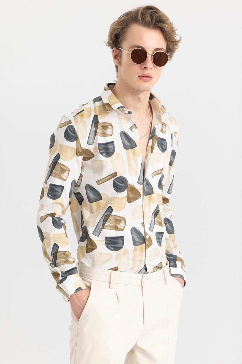 Abstract Gem Beige SHirt