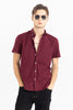 Ivory Embrace Maroon Oxford Shirt