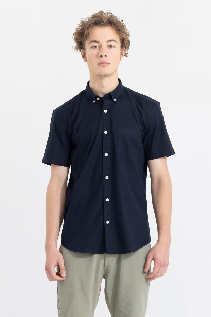 Ivory Embrace Navy Oxford Shirt