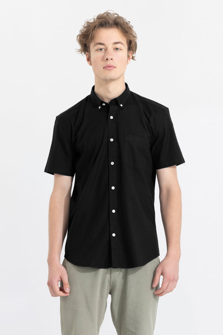 Ivory Embrace Black Oxford Shirt