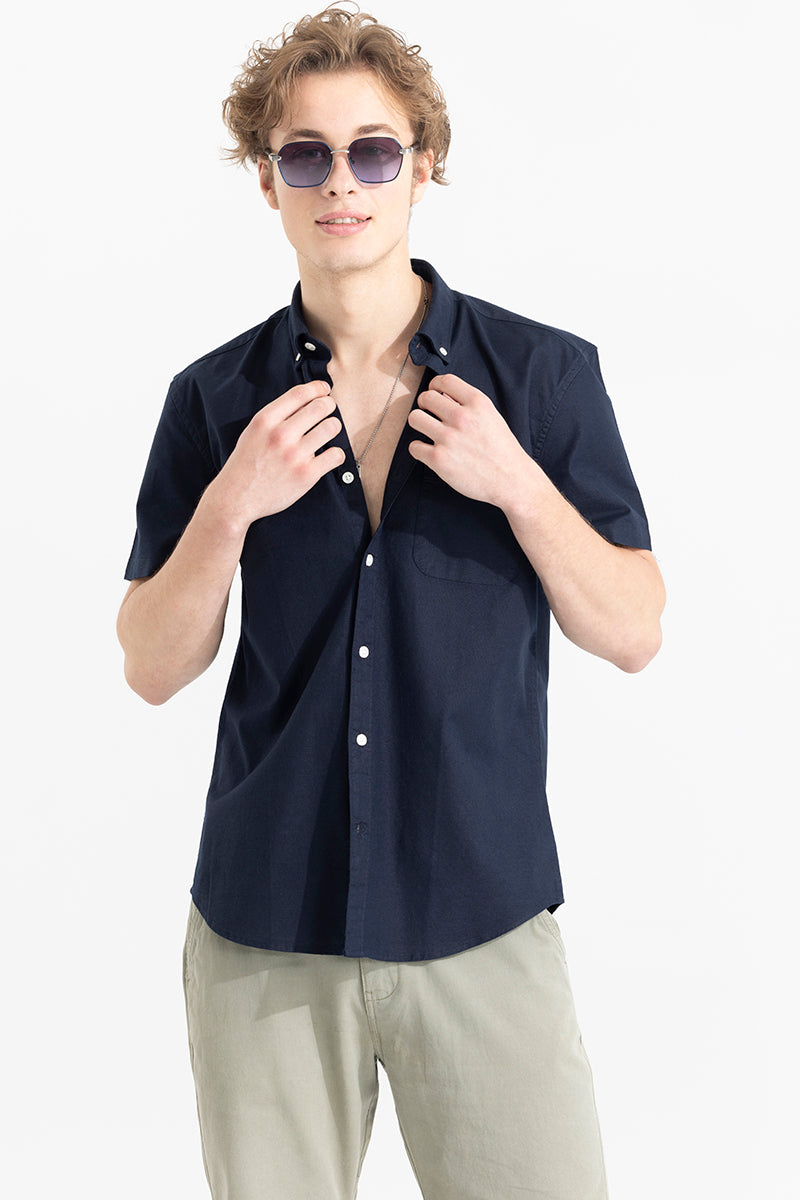 Ivory Embrace Navy Oxford Shirt