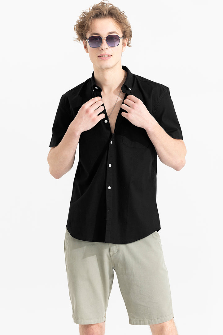 Ivory Embrace Black Oxford Shirt