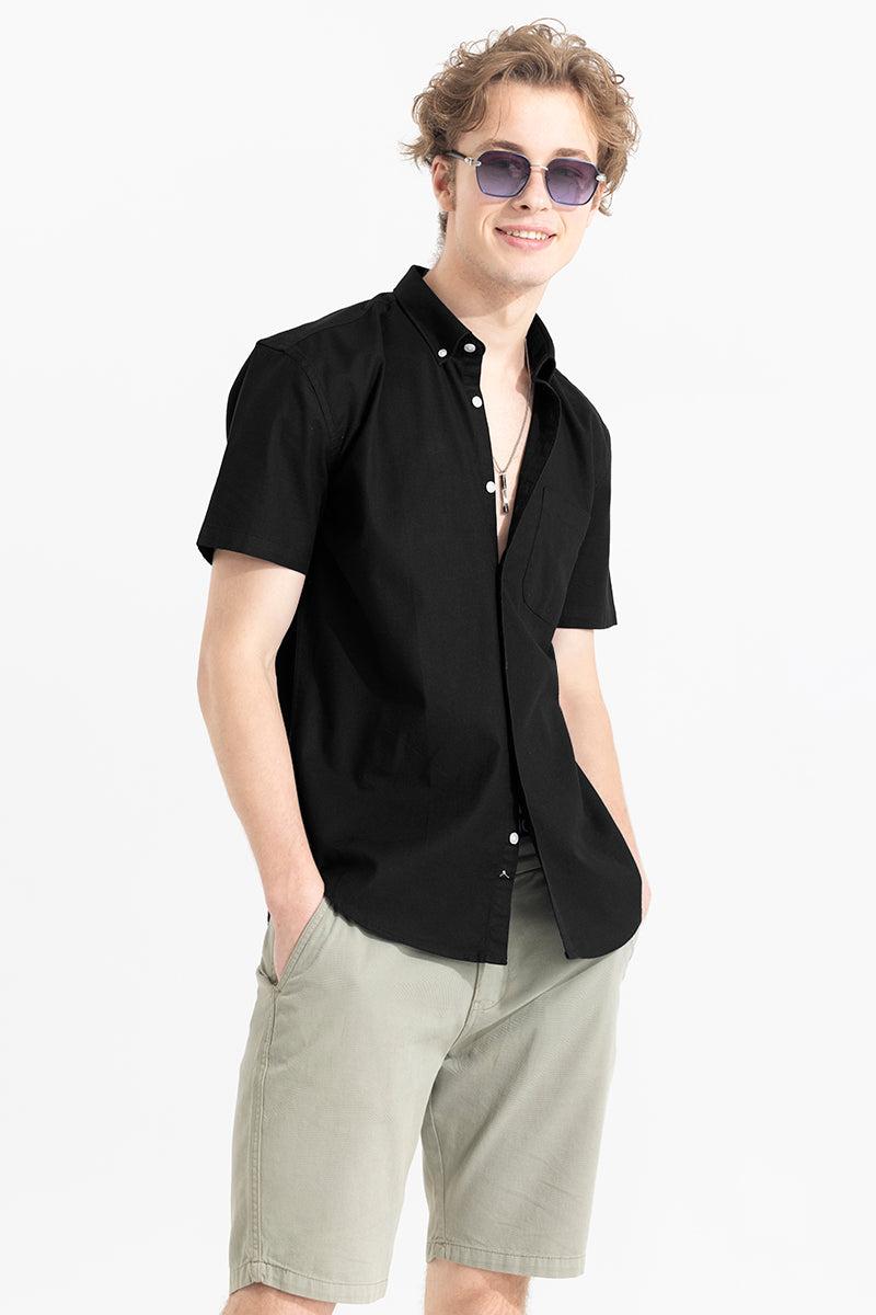 Ivory Embrace Black Oxford Shirt