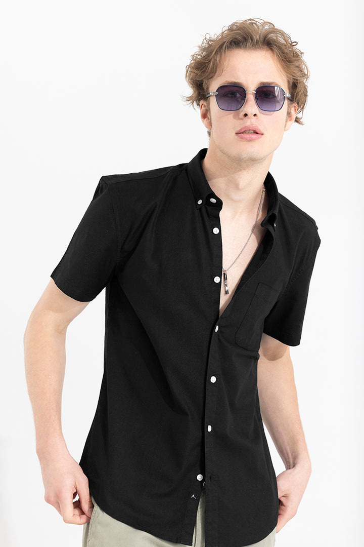 Ivory Embrace Black Oxford Shirt