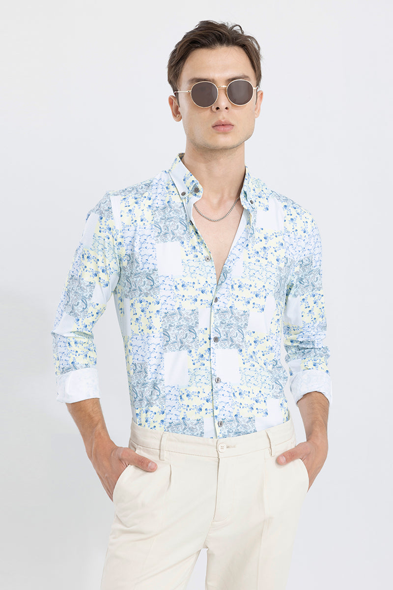 Marine Paisley Blue Shirt