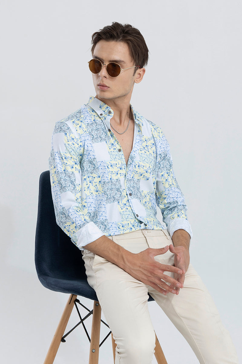 Marine Paisley Blue Shirt