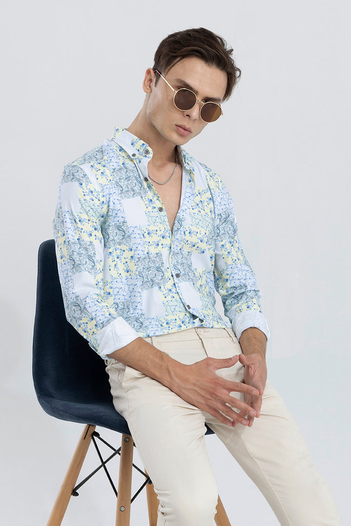 Marine Paisley Blue Shirt