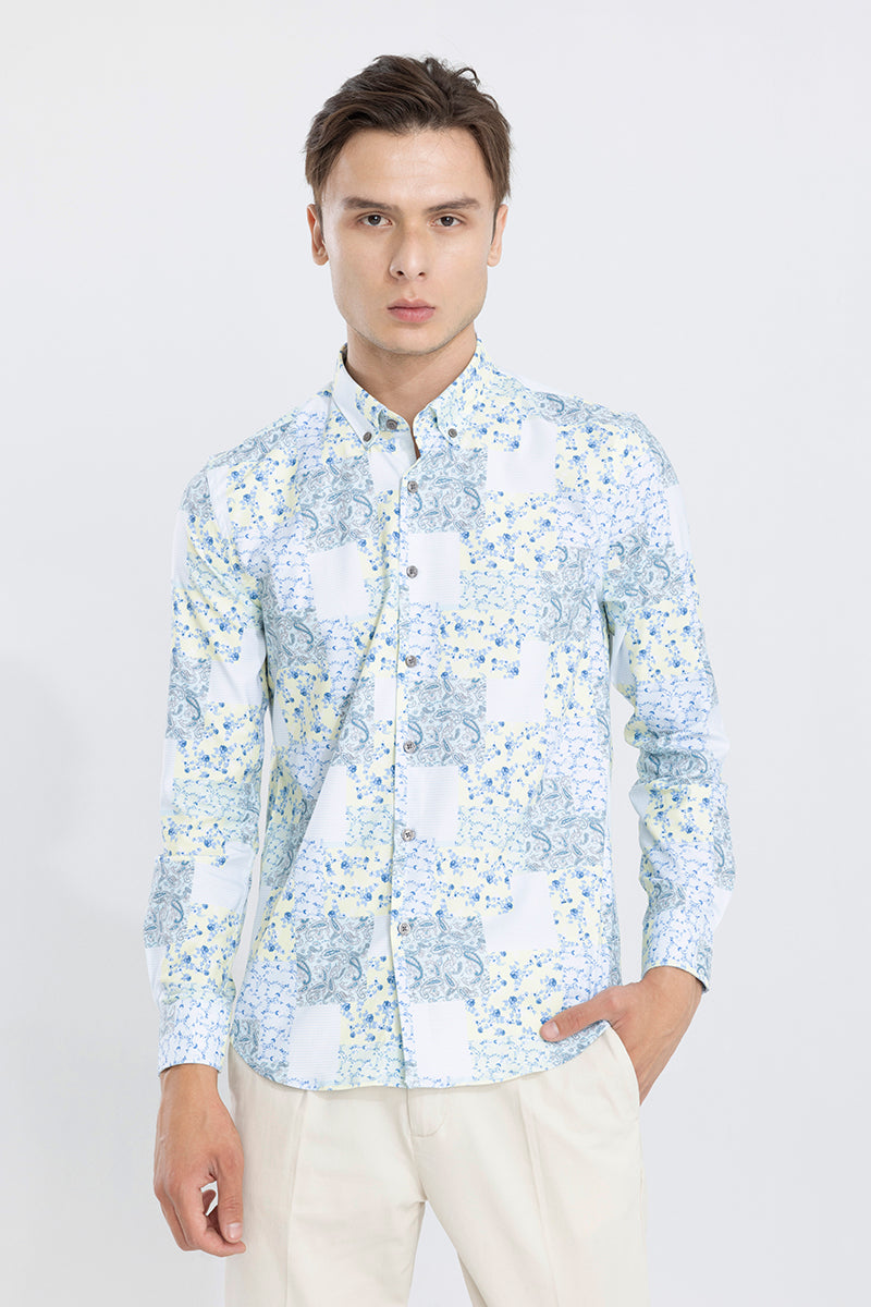 Marine Paisley Blue Shirt