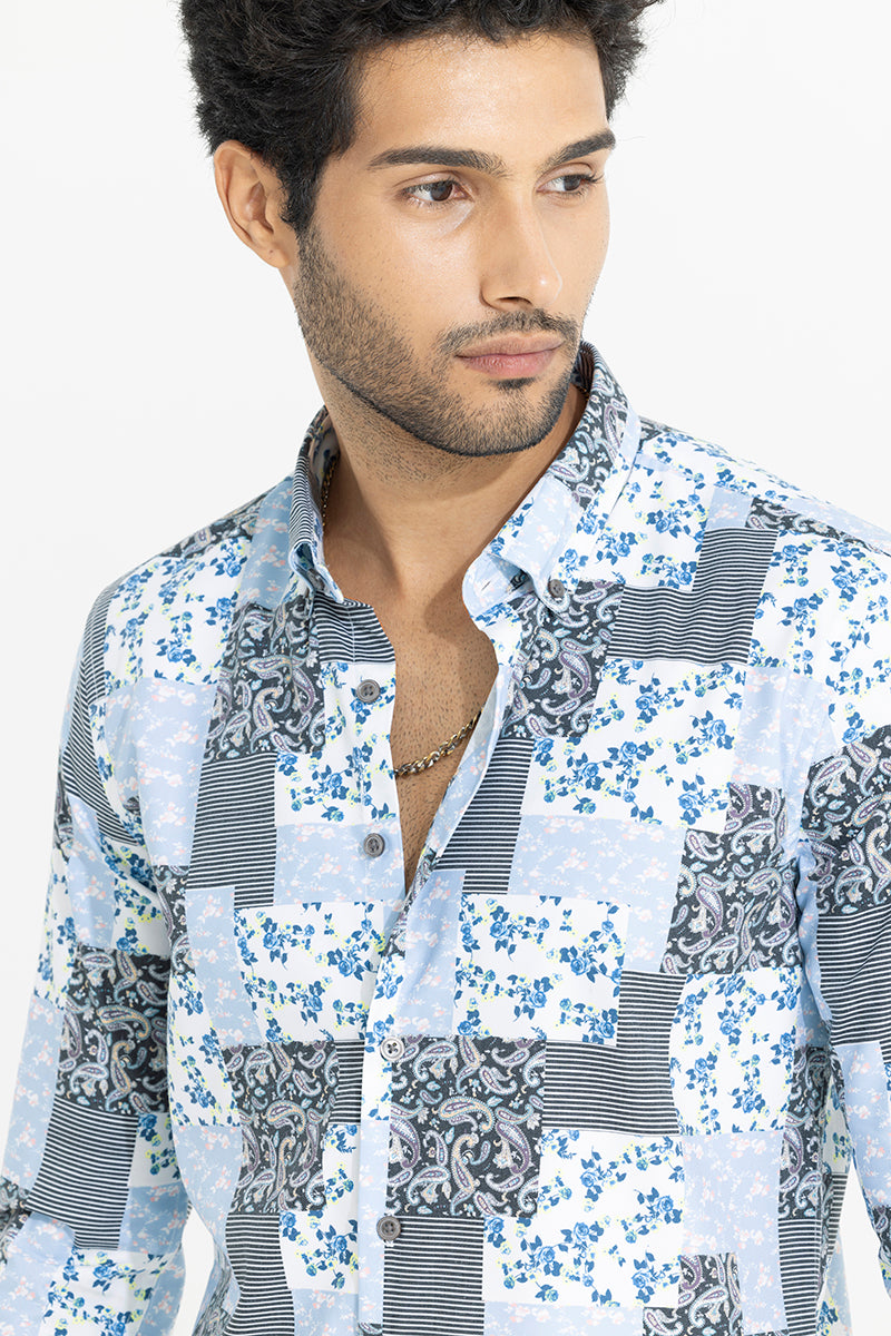 Marine Paisley Light Blue Shirt