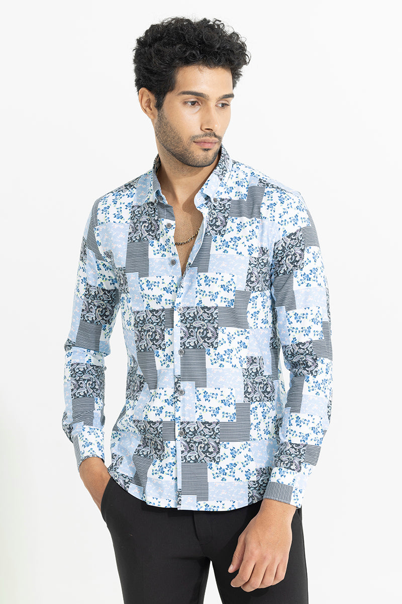 Marine Paisley Light Blue Shirt