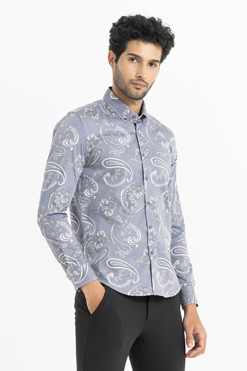 Serene Swirls Grey Shirt