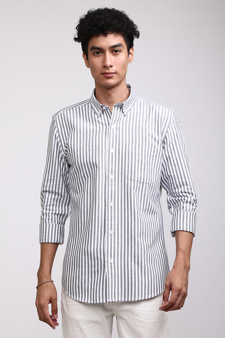 Basic Stripe Grey Shirt