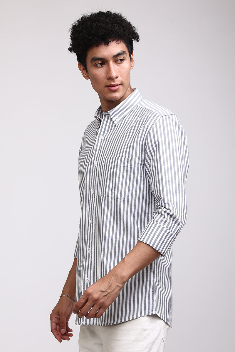 Basic Stripe Grey Shirt