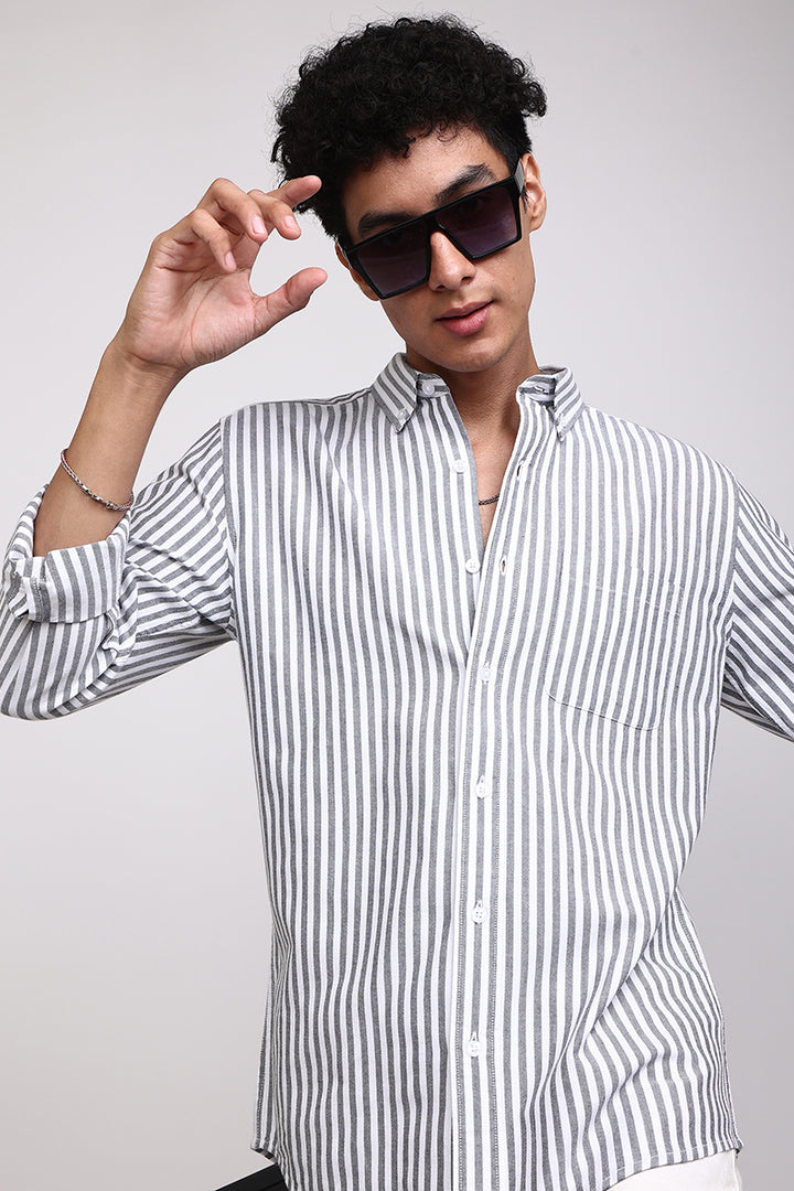 Basic Stripe Grey Shirt