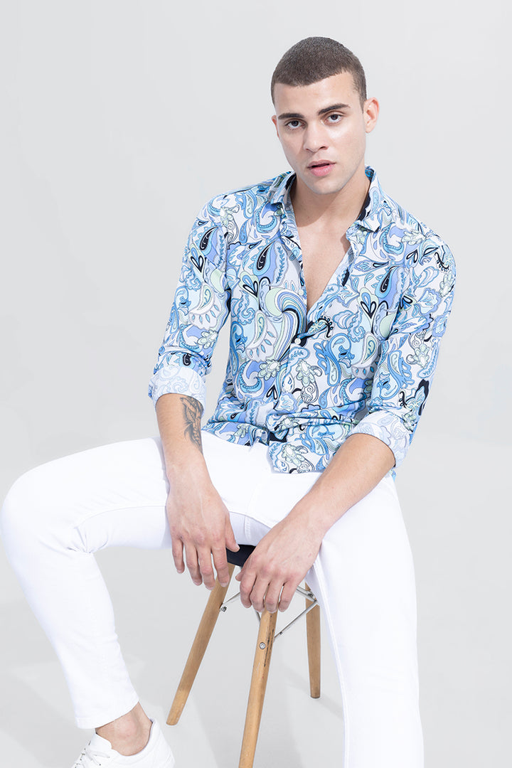 Mystic Floral Blue Shirt