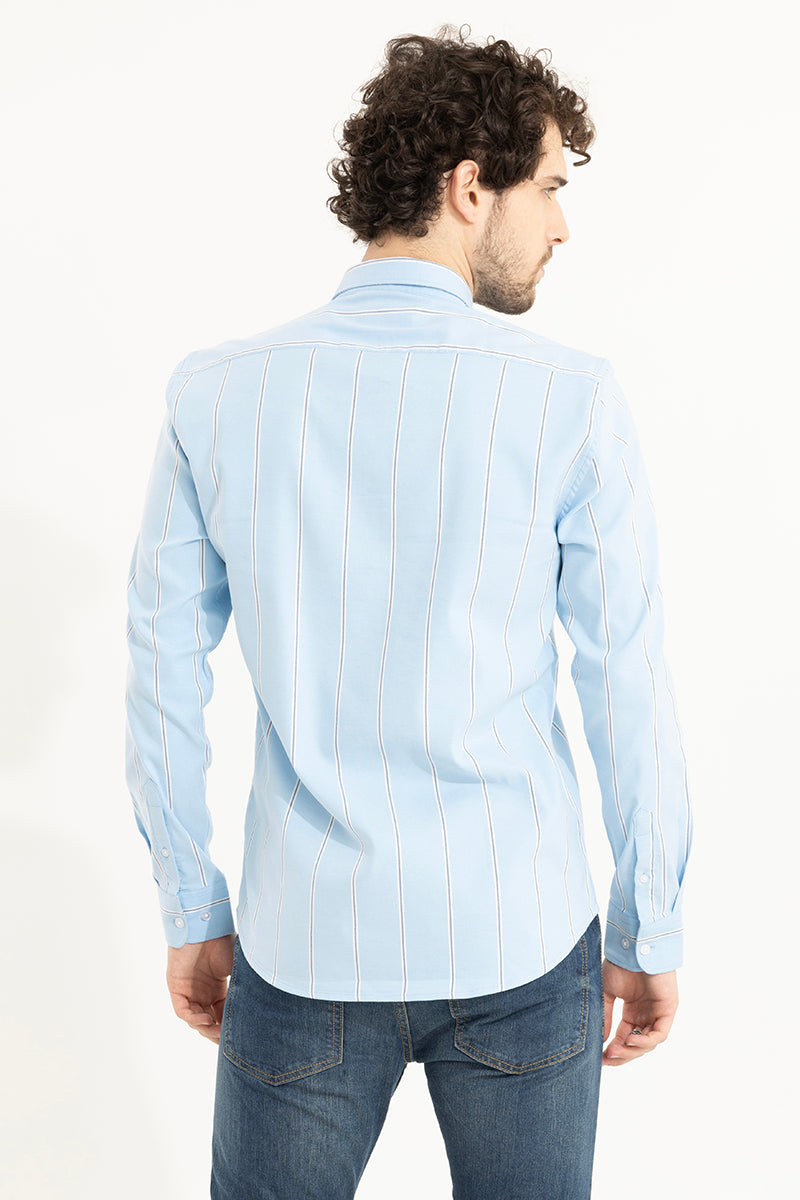 Stick Stripe Blue Shirt