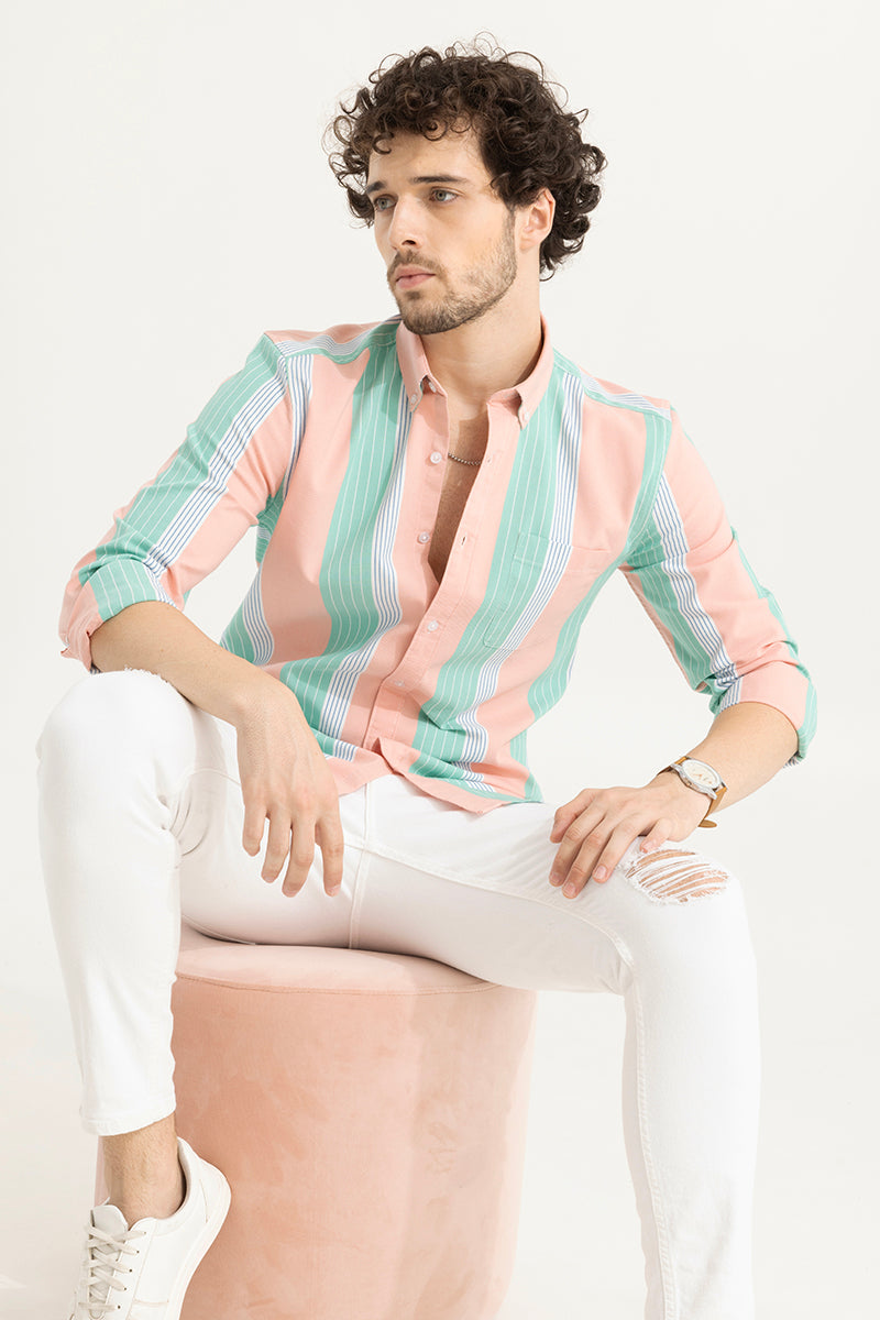 Ray Stripe Peach Shirt