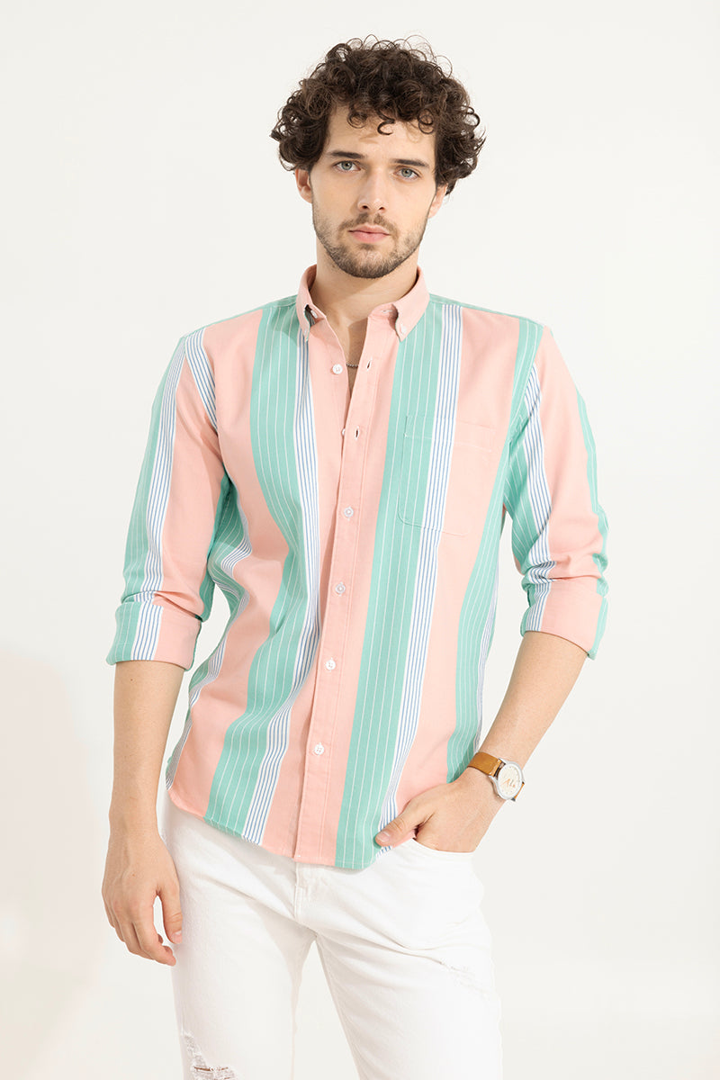 Ray Stripe Peach Shirt